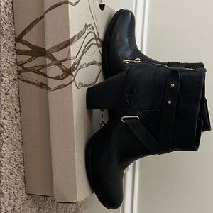b.o.c. Black Ankle Booties with Gold Accents